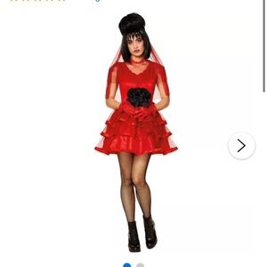 Spirit Halloween Adult Lydia Deetz Short Wedding Dress Costume - Beetlejuice